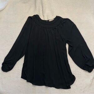 LOFT Black Long Sleeve Blouse